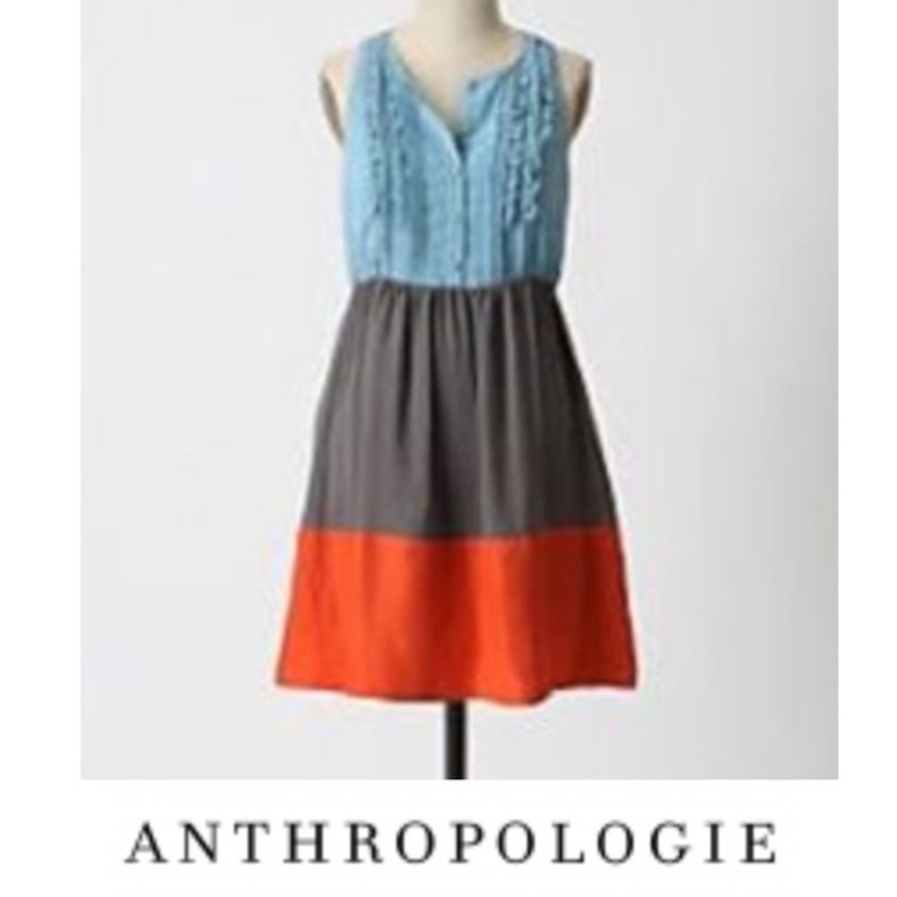 Moulinette Soeurs Anthro Color Block Dress size 12